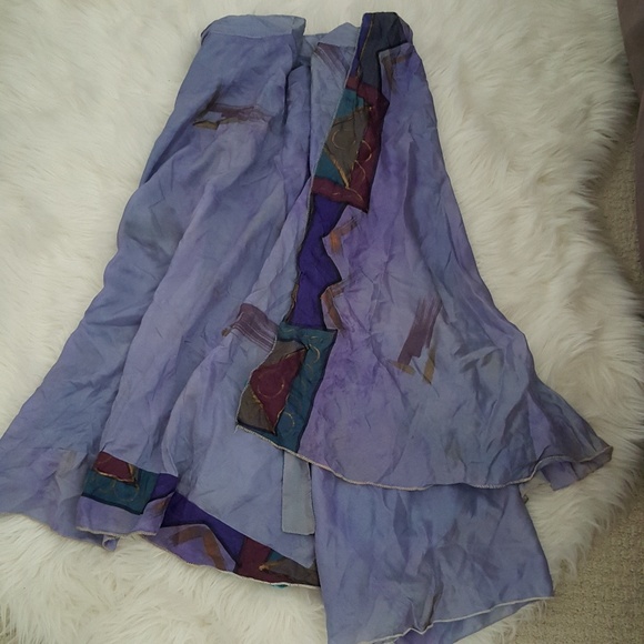 🔥🔥🔥100% SILK Multi-Way Wrap Maxi Dress/skirt - Picture 5 of 8